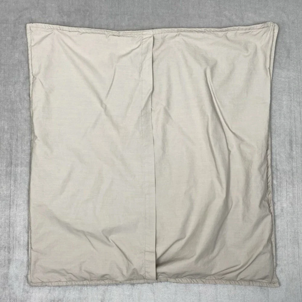 West Elm Euro Sham Handstitched Quilted 26in x26in‎ Gray 100% Cotton